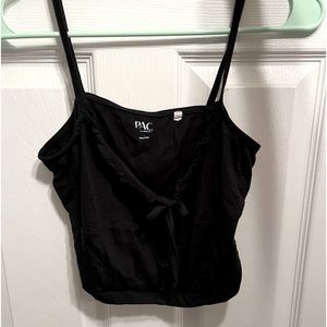 Black Cropped Tank Top